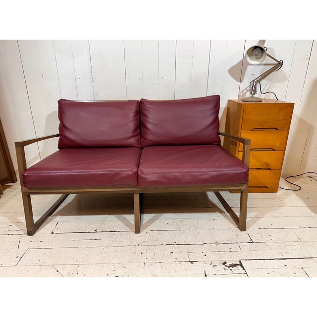 Vintage Two-Seater Sofa in Red Leather by Andy Thornton, 1995 For Sale - Image 12 of 13
