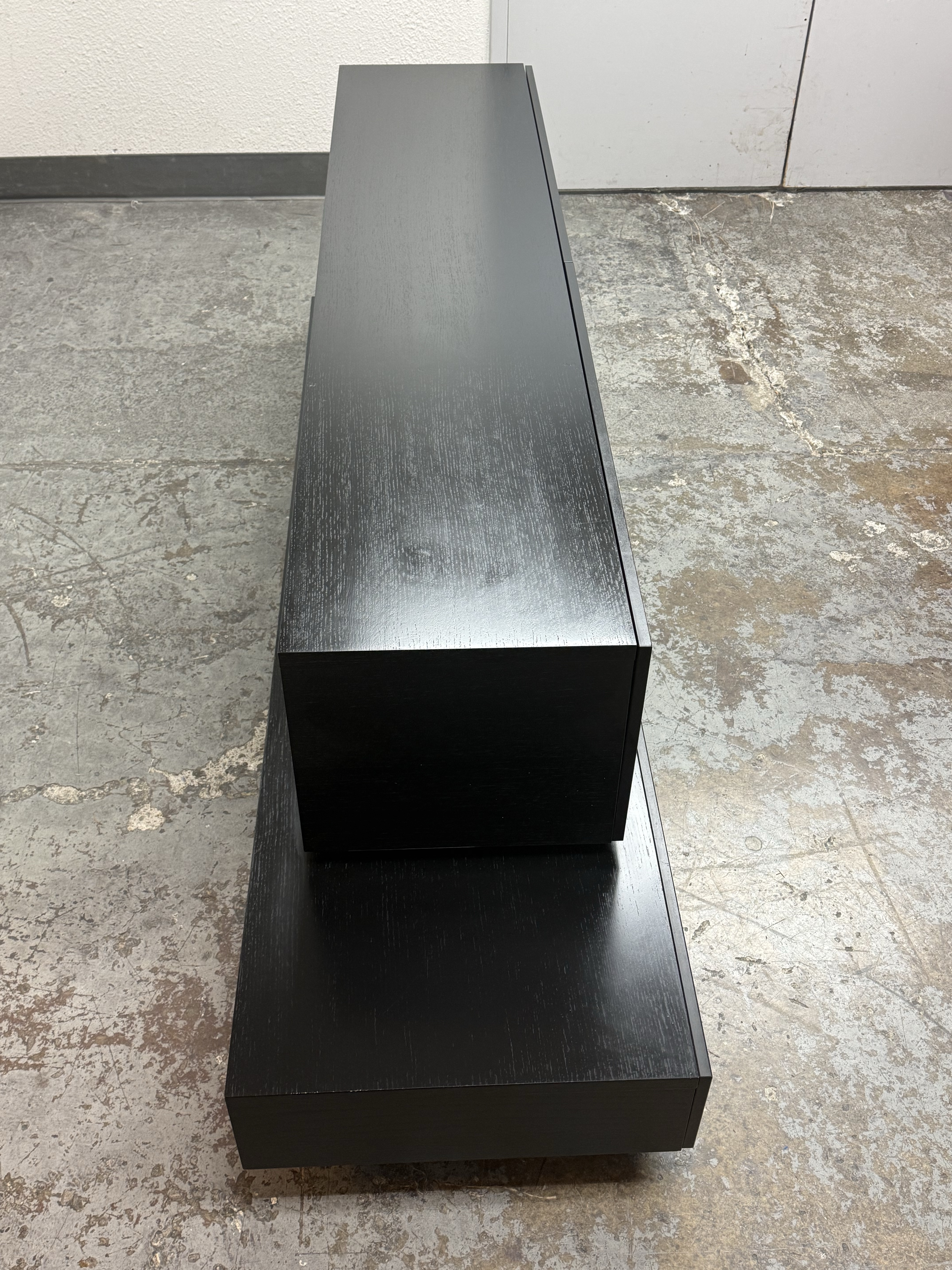 BoConcept Volani Two Piece Media Console + Wall Mounts | Chairish