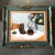 1970s Vintage Abstract Still Life Painting Carved Wood Frame 1970’s For Sale - Image 5 of 5