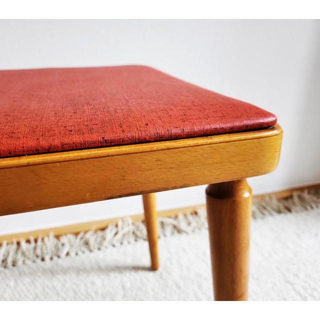 Mid-Century Modern Mid-Century Modern Stool attributed to Franz Schuster, 1950s For Sale - Image 3 of 6