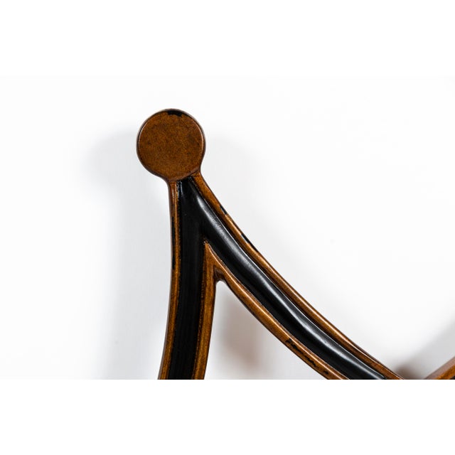 Ebonized and Gilt Sun Burst Mirror, 20th Century For Sale In New York - Image 6 of 7