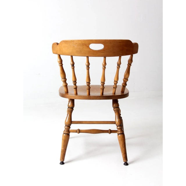 Mid 20th Century Vintage Wood Pub Chair For Sale - Image 5 of 9