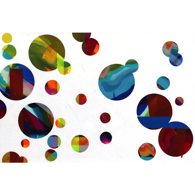 Geometric Colorful Painting "Reflections Through the Looking Glass No. 8" Original Artwork by Shiri Phillips For Sale