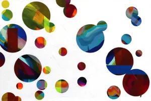 Geometric Colorful Painting "Reflections Through the Looking Glass No. 8" Original Artwork by Shiri Phillips