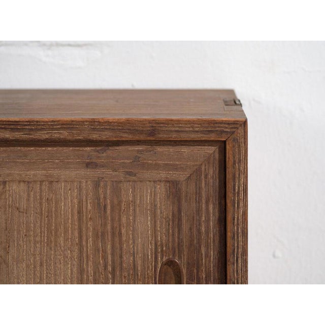 Wood Low Antique Tansu Cabinet with Sliding Doors For Sale - Image 7 of 14