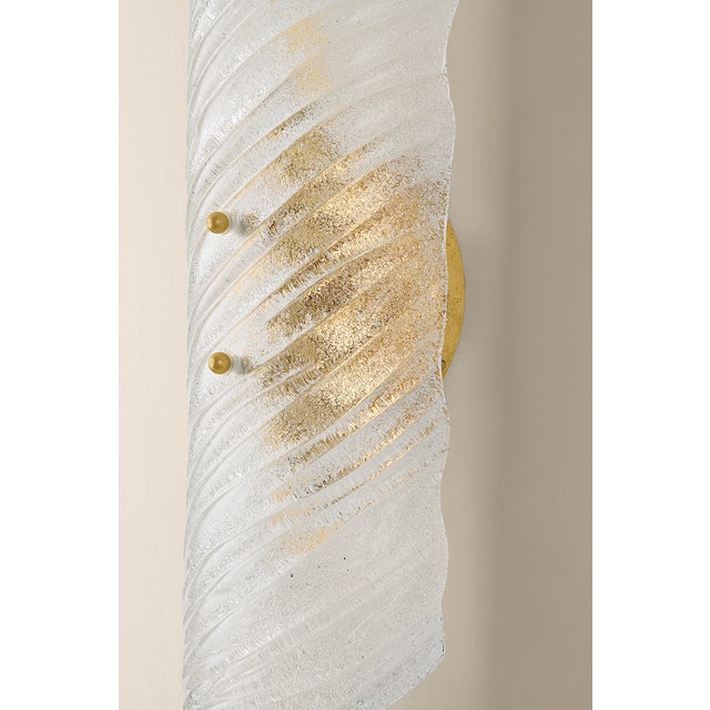 Mid-Century Modern Mitzi Shelley 5.75 in. 2 Light Wall Sconce in Vintage Gold Leaf Finish For Sale - Image 3 of 10