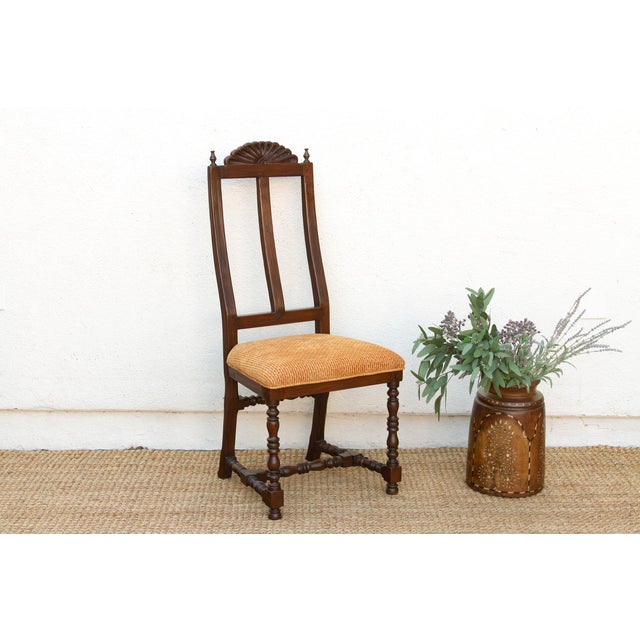 Antique Spanish Colonial Upholstered Chair For Sale - Image 11 of 11