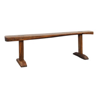 Rustic Oak Bench, France, Mid-19th Century For Sale