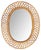 Vintage Rattan Wall Mirror from BBB Bonacina, Italy, 1950s-1960s For Sale