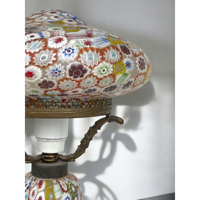 Red A Pair of Italian Millefiori Lamps For Sale - Image 8 of 11