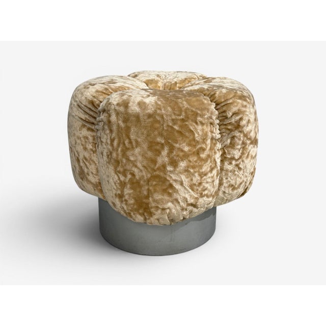 Italian Modern, Ottomans, Fabric, Painted Wood, Italy, 1930s For Sale - Image 12 of 13