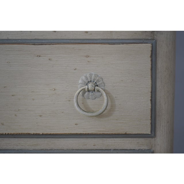Baker Paint Decorated 4 Drawer Tall Chest For Sale - Image 13 of 18