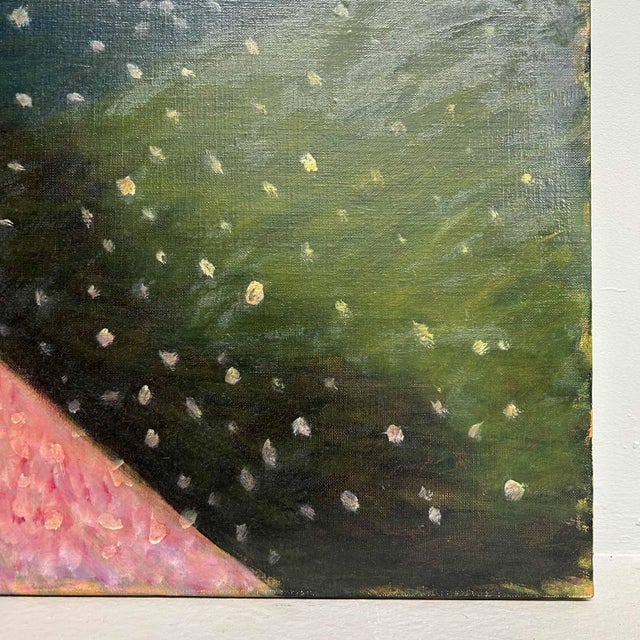 Contemporary Makoto Igarashi, Sakura in the Wind II, 1980s, Oil on Canvas For Sale - Image 3 of 7