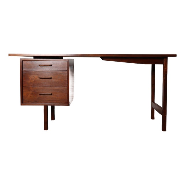 Mid-Century American Modern Studio Craft Walnut Desk by Richard Artschwager For Sale