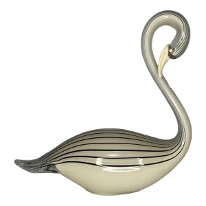 Vintage Seguso Murano Glass Swan Figure