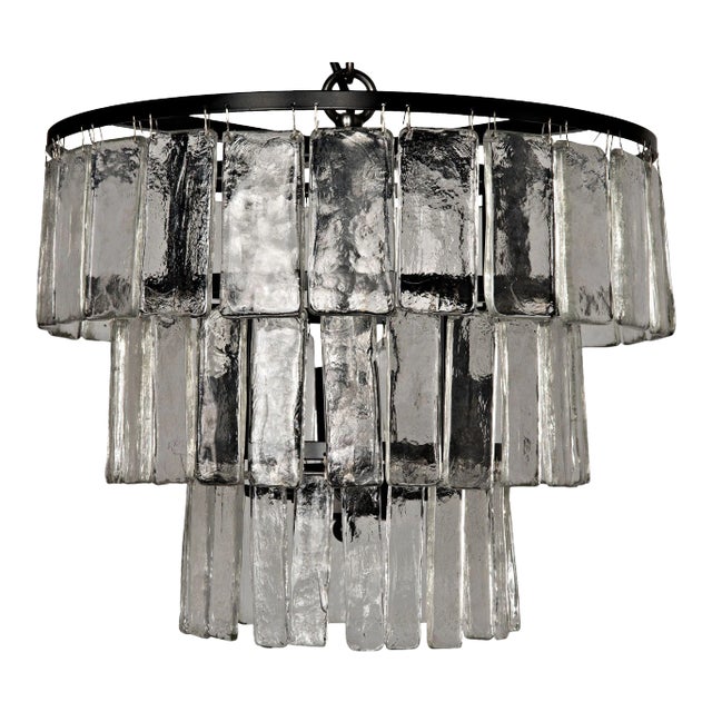 NOIR Carnegie Chandelier in Black Metal - Small For Sale