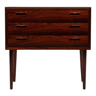 Vintage Danish Mid-Century Rosewood 3-Drawer Chest For Sale