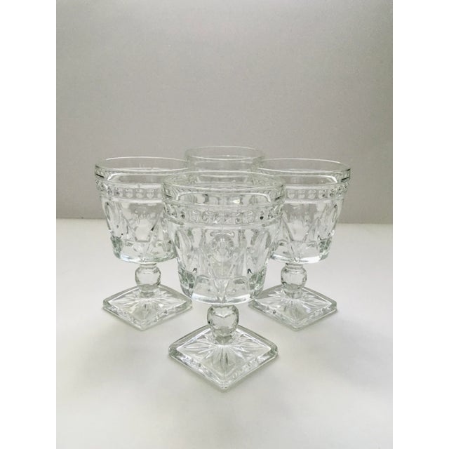Indiana Glass Company 1970s Park Lane Indiana Glass Water Goblets - Set of 4 For Sale - Image 4 of 10