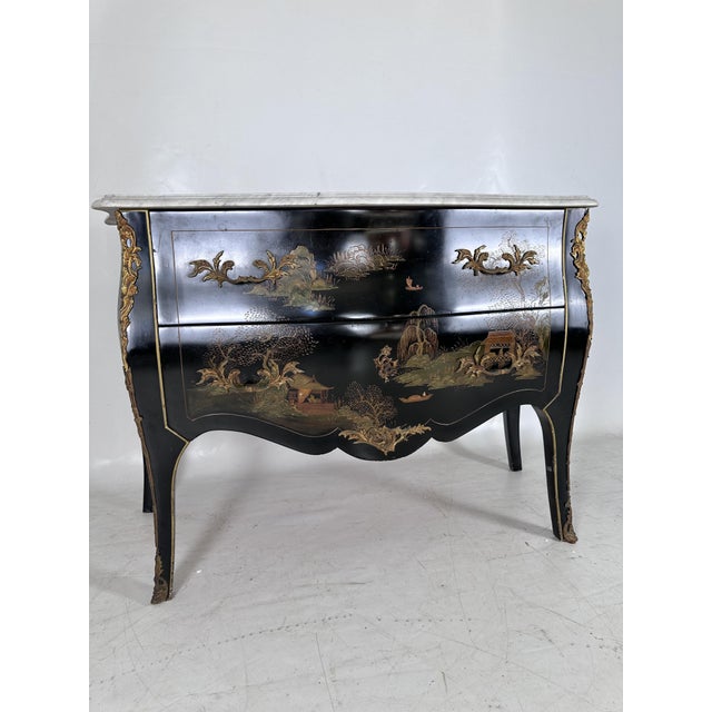 Chinese Lacquer-Style Chest of Drawers, 1950s For Sale - Image 11 of 18