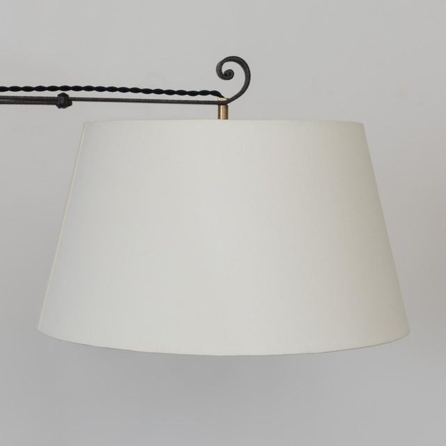 1940s French Adjustable Iron Floor Lamp For Sale - Image 10 of 15