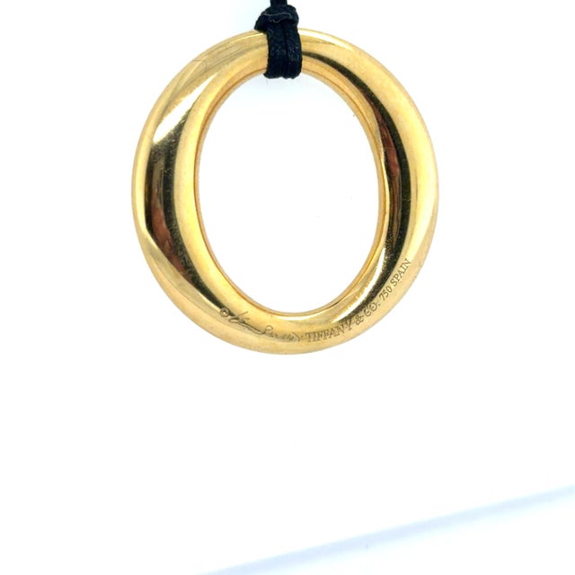 Elsa Peretti & Tiffany & Co. Elsa Peretti for Tiffany & Co., Vintage 18k Sevillana Large Pendant Necklace For Sale - Image 4 of 4