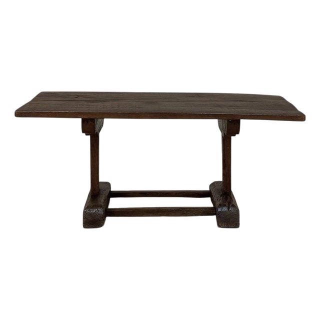 19th Century Rustic Solid Oak Coffee ~ Cocktail Table For Sale