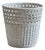Mid-20th Century White Wicker Wastepaper Basket For Sale