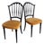 Vintage Mid Twentieth Century 1950’s Black Italian Chiavari Chairs, a Pair For Sale