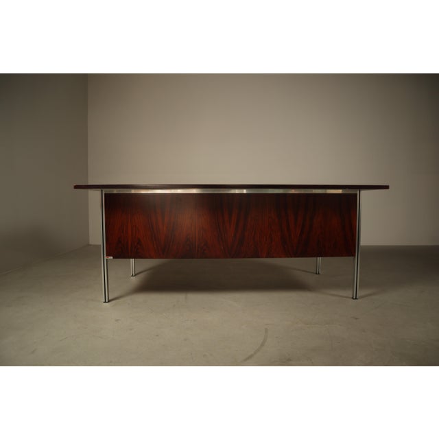 Selene Executive Desk from Ora Acciaio, Italy, 1970s For Sale - Image 14 of 17