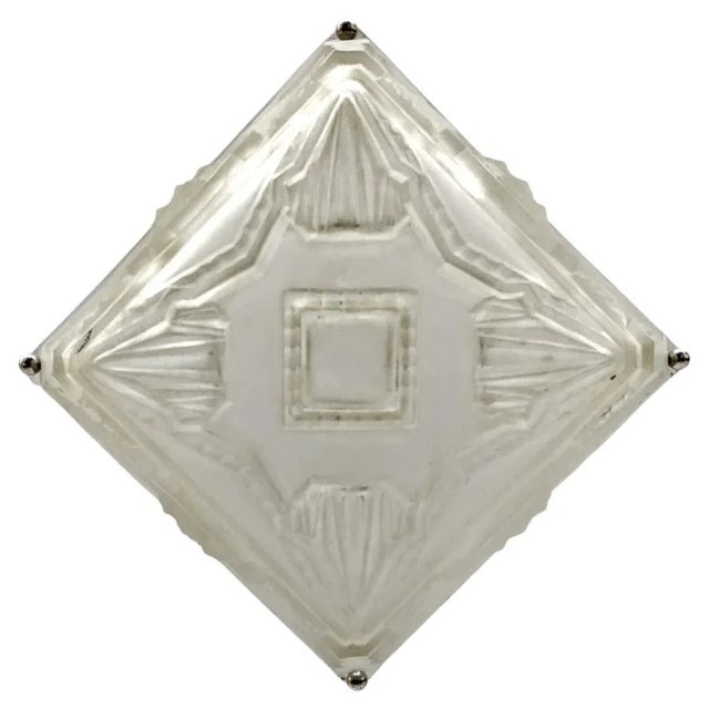 Art Deco French Art Deco Pendant Chandelier or Flush Mout by Sabino (pair available) For Sale - Image 3 of 5