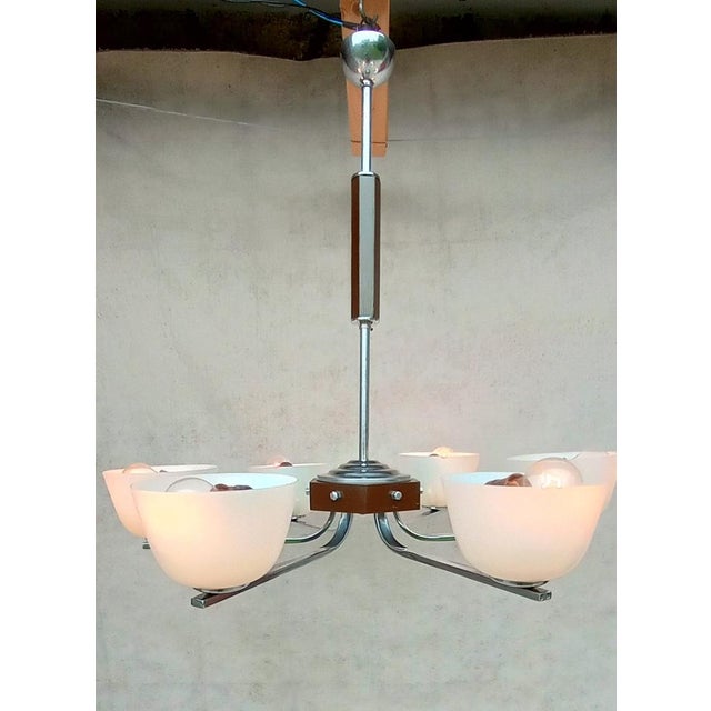 1940s Art Deco Chandelier, 1940s For Sale - Image 5 of 18