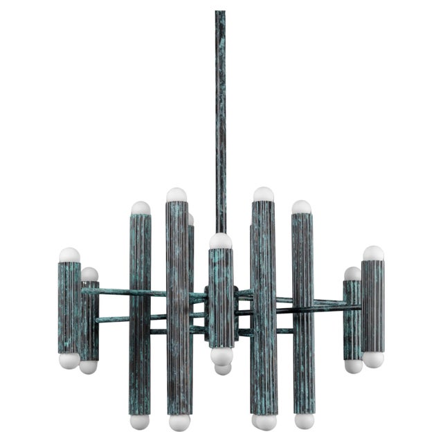 Industrial Vesta Round 24 Chandelier For Sale - Image 15 of 18