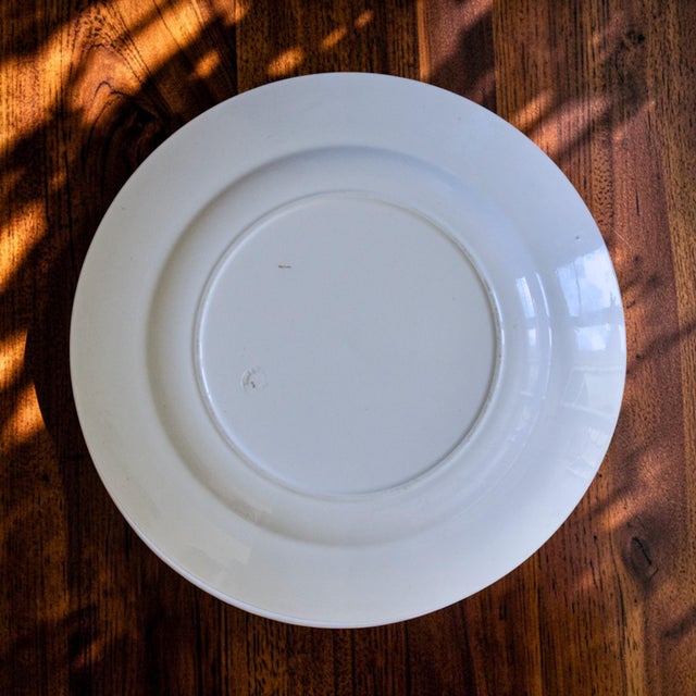 19th Century Vintage French Round Platter from Longwy, 1870 For Sale - Image 5 of 8