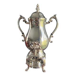 Vintage Silverplate Samovar, Coffee Urn Made by Bf Roger For Sale