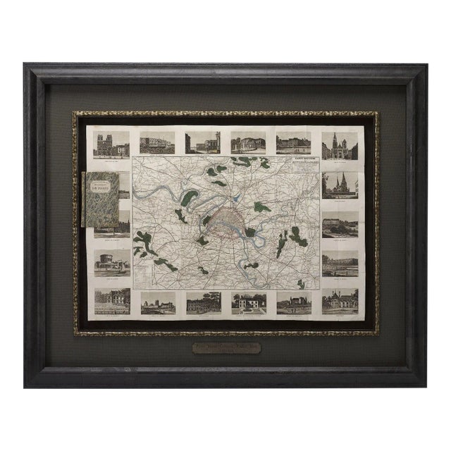 1841 Carte Routiere Des Environs De Paris For Sale