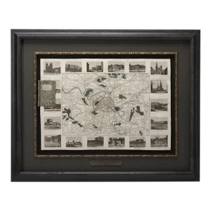 1841 Carte Routiere Des Environs De Paris