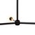 Globe Chandelier 3, Black, 32.5in H, 3 Inch Glass Globes, by Research.Lighting, Modern, Minimal Hanging Light For Sale - Image 4 of 8