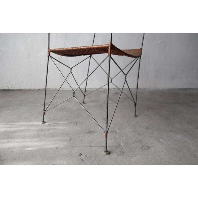 Yuzura Yamakawa Steel Wire and Rattan Dining Set For Sale - Image 9 of 13