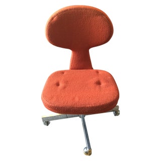 Mid-Century Orange Office Chair For Sale