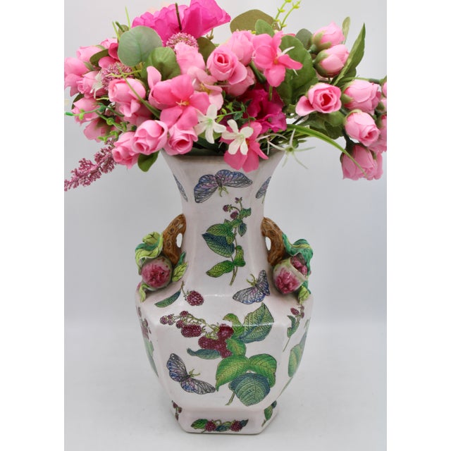 1960s Vintage Asian Ceramic Vase For Sale - Image 12 of 12