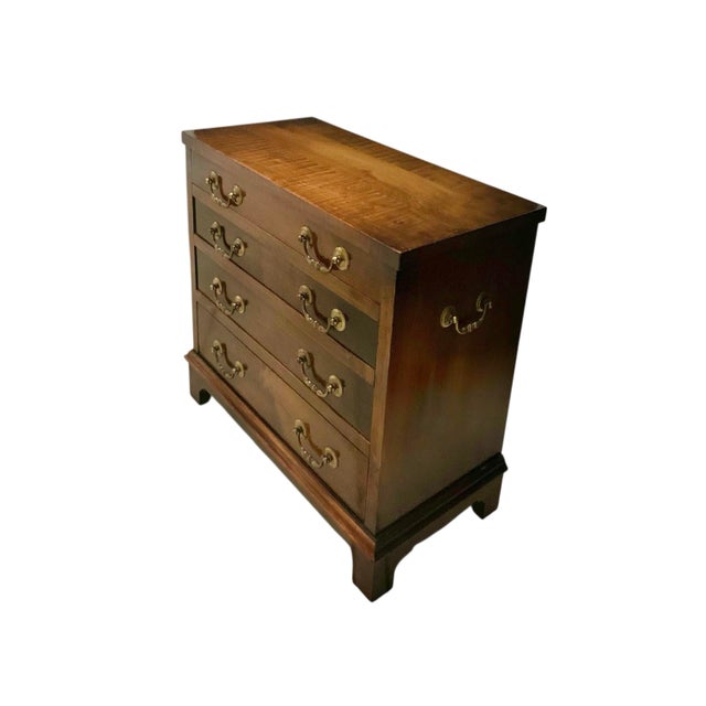 American Mid 20th Century Small Chest 4 Drawer Wood Furniture Salesman Sample Vintage Classic Decor For Sale - Image 3 of 7