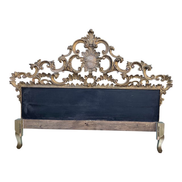 Early 20th Century Vintage Rococo Queen Headboard For Sale