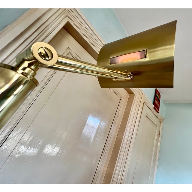 Brass Floor Lamp with Reading Arm, 1980s For Sale - Image 16 of 18