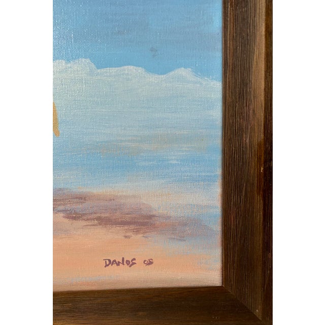 2000 - 2009 Impressionistic Seascape "Let's Go Swimming" Oil Painting on Canvas by Danos, Framed For Sale - Image 5 of 10