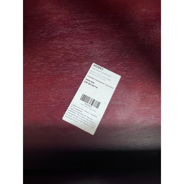 Jonathan Charles Country Farmhouse Collection Oval Parquet Cocktail Table, Drop-Down Ends For Sale - Image 12 of 12