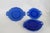 Art Deco Early 20th Century Le Smith Mount Pleasant Cobalt Blue Glass Plates With Handles Set of Five For Sale - Image 3 of 18