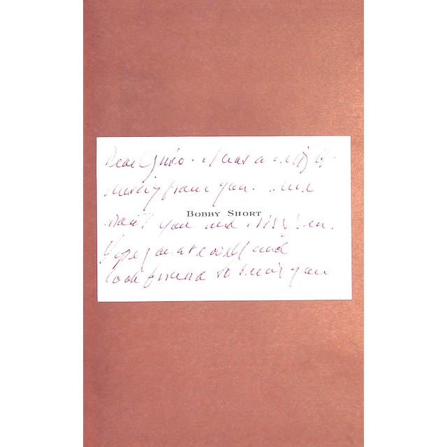 "Bobby Short: The Life and Times of a Saloon Singer" 1995 Short, Bobby (Inscribed) For Sale In New York - Image 6 of 11