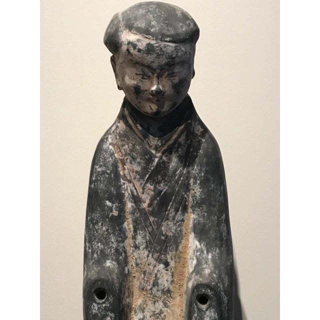 Tomb Lady in Waiting Figurine Han Dynasty For Sale - Image 12 of 13
