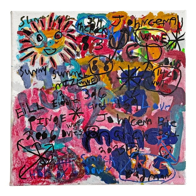 "Sunny Summer (P0770)" Original Contemporary Painting by Luis Estrada For Sale