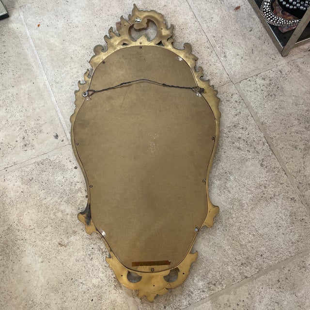 1960s Gilt Resin Oval Wall Mirror by Syrco Inc. Usa For Sale - Image 11 of 11